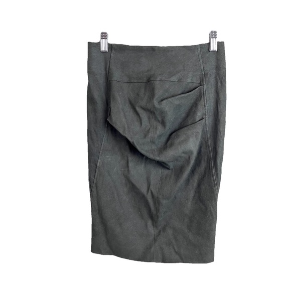 Brunello Cucinelli Dresses & Skirts - BRUNELLO CUCINELLI Leather Skirt US 2 Brown Stretch Ruched Women’s 2K Suede